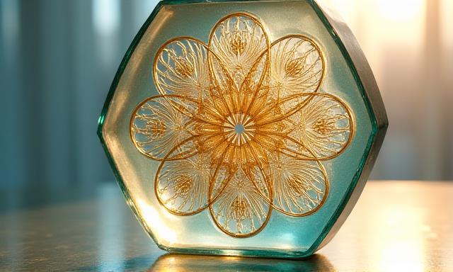 An intricate golden ratio pattern symbolizing perfection